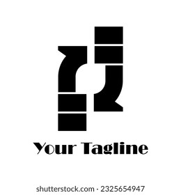 Abstrack Symbol-Logo auf weißem Hintergrund, kann für Kunstfirmen, Sport usw. verwendet werden