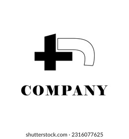 Resumen del logotipo de la letra sobre fondo blanco, se puede usar para empresas de arte, deportes, etc