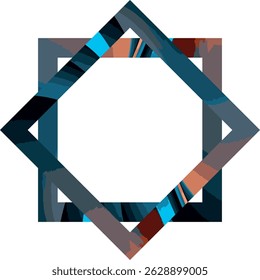 Abstrack Twibbon Quadro Borda Colorido