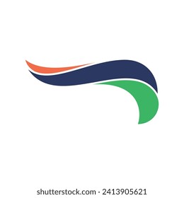 Abstrack wave icon logo design vector template illustration in trendy style