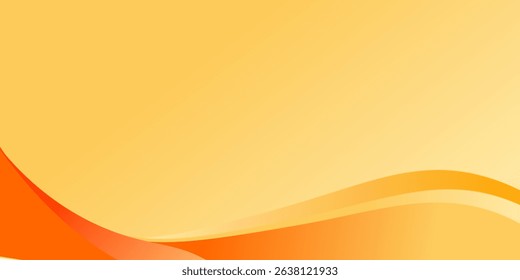 Abstrack wave yellow orange . flayer . presentation