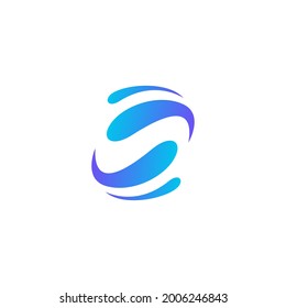 Abstrack YinYang Blue Logo Vector
