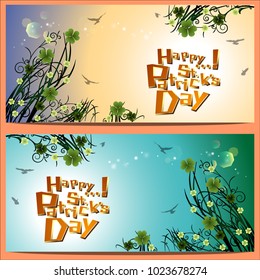 Abstrackt of St.Patrick`s Day Background. Background or Card Template.  Vector and Illustration, EPS 10.