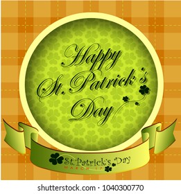 Abstrackt of St.Patrick's Day Background. Card or Banner Template Design. Vector and Illustration, EPS 10.