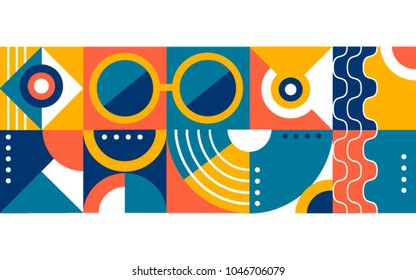 Abstracl flat art background. Modern art