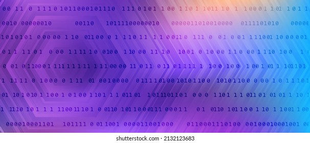 Abstract 0 1 digits big data tech vector background with fluid gradient. Zero, one numbers cyber monday sale background. Hacker coding concept, row matrix vector