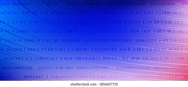 Abstract 0 1 digits programming code tech vector background with fluid gradient. Zero, one numbers information decryption and encryption computer background. Hacker coding concept, row matrix vector