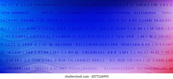 Abstract 0 1 digits programming code tech vector background with fluid gradient. Zero, one numbers cyber monday sale background. 0 1 digital source code. Hacker coding concept, row matrix vector