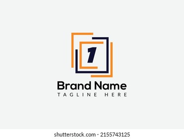 Abstract 1 letter modern initial logo design