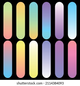 Resumen 10 formas de fluidos mezclan el conjunto de fondos de colores de degradado de malla. Composición gráfica del fluido coloreado. Vector modificable.