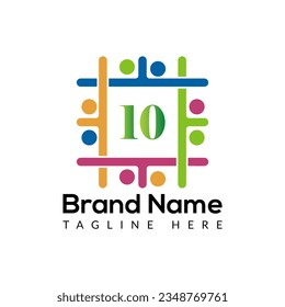 	
Resumen diseño de logotipo inicial moderno de 10 letras	