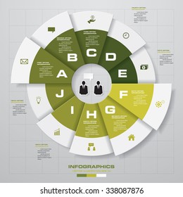 Abstract 10 steps infographics background. Number banners template/tags or website layout. Vector.