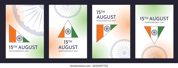 Fondos Abstractas del 15 de agosto – Día de la Independencia India Diseños de carteles