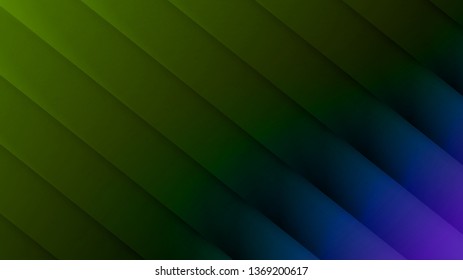 Abstract 16:9 size background with light diagonal shapes. Colorful layers fluid motion design.