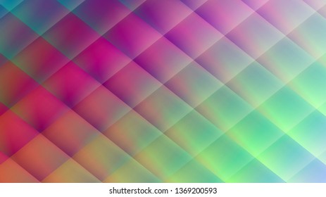 Abstract 16:9 size background with tiles shapes. Colorful layers fluid motion design.