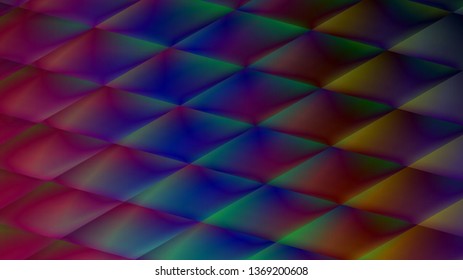 Abstract 16:9 size background with tiles shapes. Colorful layers fluid motion design.