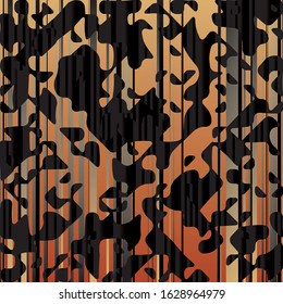 Abstract 1970s Flat Dynamic Background Design in Simple Retro Style