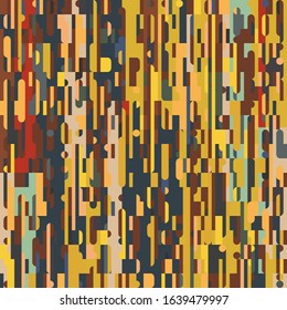 Abstract 1970s Flat Dynamic Background Design in Simple Retro Style