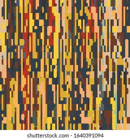 Abstract 1970s Flat Dynamic Background Design in Simple Retro Style