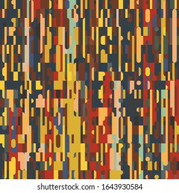 Abstract 1970s Flat Dynamic Background Design in Simple Retro Style