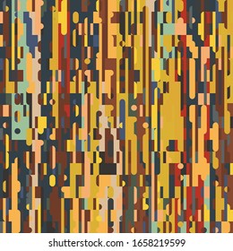 Abstract 1970s Flat Dynamic Background Design in Simple Retro Style
