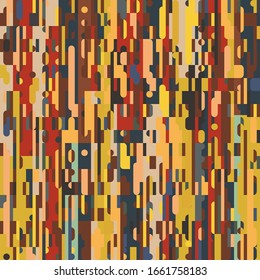 Abstract 1970s Flat Dynamic Background Design in Simple Retro Style