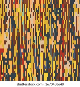 Abstract 1970s Flat Dynamic Background Design in Simple Retro Style