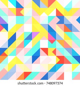 Abstract 1980 Memphis Geometric Pop Art Pattern, Fashion Urban Backdrop for Textile, Wrapping Paper, Trendy Lines Elements, Triangles, Fun 80 Design Elements,  Irregular Patches