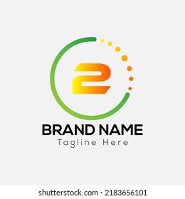 Abstract 2 letter modern initial logo design with bubble icon.