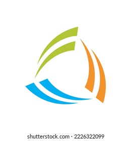 Abstract 2 Lines Logo template