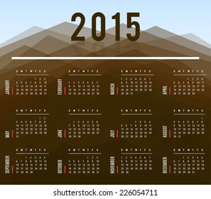 Abstract 2015 calendar