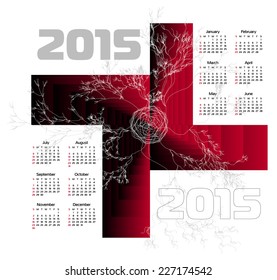 Abstract 2015 Calendar Vector illustration