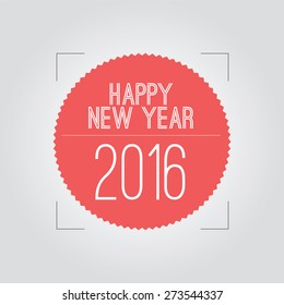 Abstract 2016 New Year Card Vector Illustration