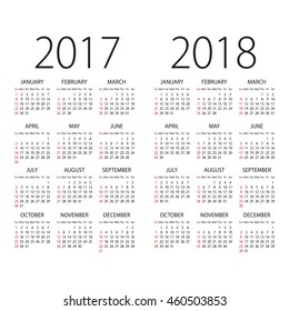 Calendar 17 18 Images Stock Photos Vectors Shutterstock