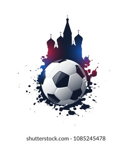 abstract 2018 russia football tournament background