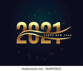 abstract 2021 happy new year golden wishes card