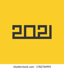 ilustración vectorial numérica abstracta 2021. 