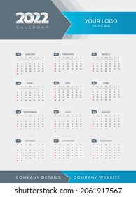 Abstract 2022 new year wall calendar design, business company calendar vector design