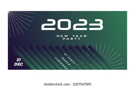 abstract 2023 new year party banner background