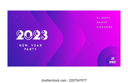 abstract 2023 new year party banner background