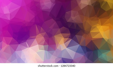 Abstract 2D geometric colorful background ,Colorful swirl rainbow polygon background.