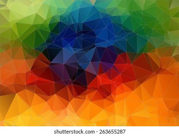 Abstract 2D geometric colorful background