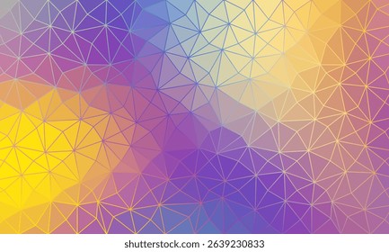Abstract 2D geometric colorful background. Lowpoly vector background