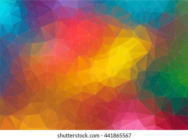 Abstract 2D geometric colorful background