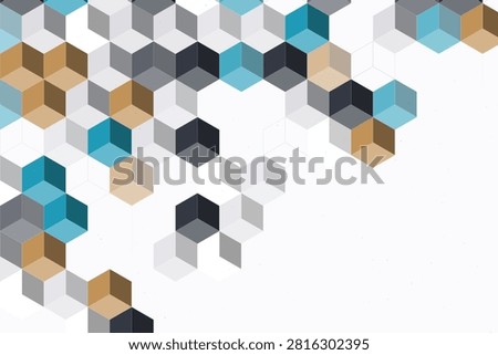 Abstract 3 d cubes pattern in gradient hexagonal blocks 3dcubes hexagonalblocks gradientcolors