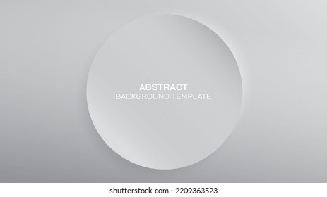 Abstract 3 dimension circle frame on light gray background.