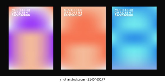 Resumen 3 formas de fluidos mezclan los colores de degradado establecidos. Plantilla vectorial moderna para folleto, volante, portada, catálogo. Composición gráfica del fluido colorido