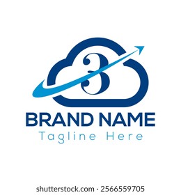 Abstract 3 letter modern initial logo design	
