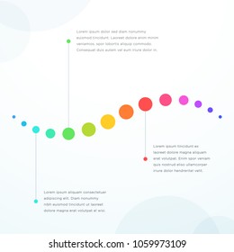 Abstract 3 Point Colorful Flat Horizontal Timeline