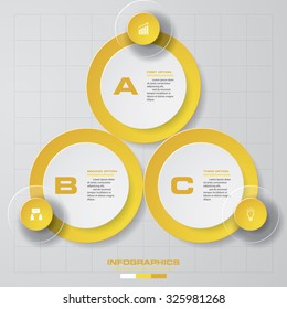 Abstract 3 steps infographics background. Number banners template/tags or website layout. Vector.